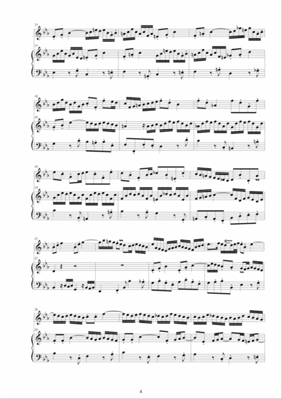 Bach - 6 Violin Sonatas BWV 525-530 for Violin and Harpsichord or Piano - Scores and Part String Duet scores gallery preview page 4