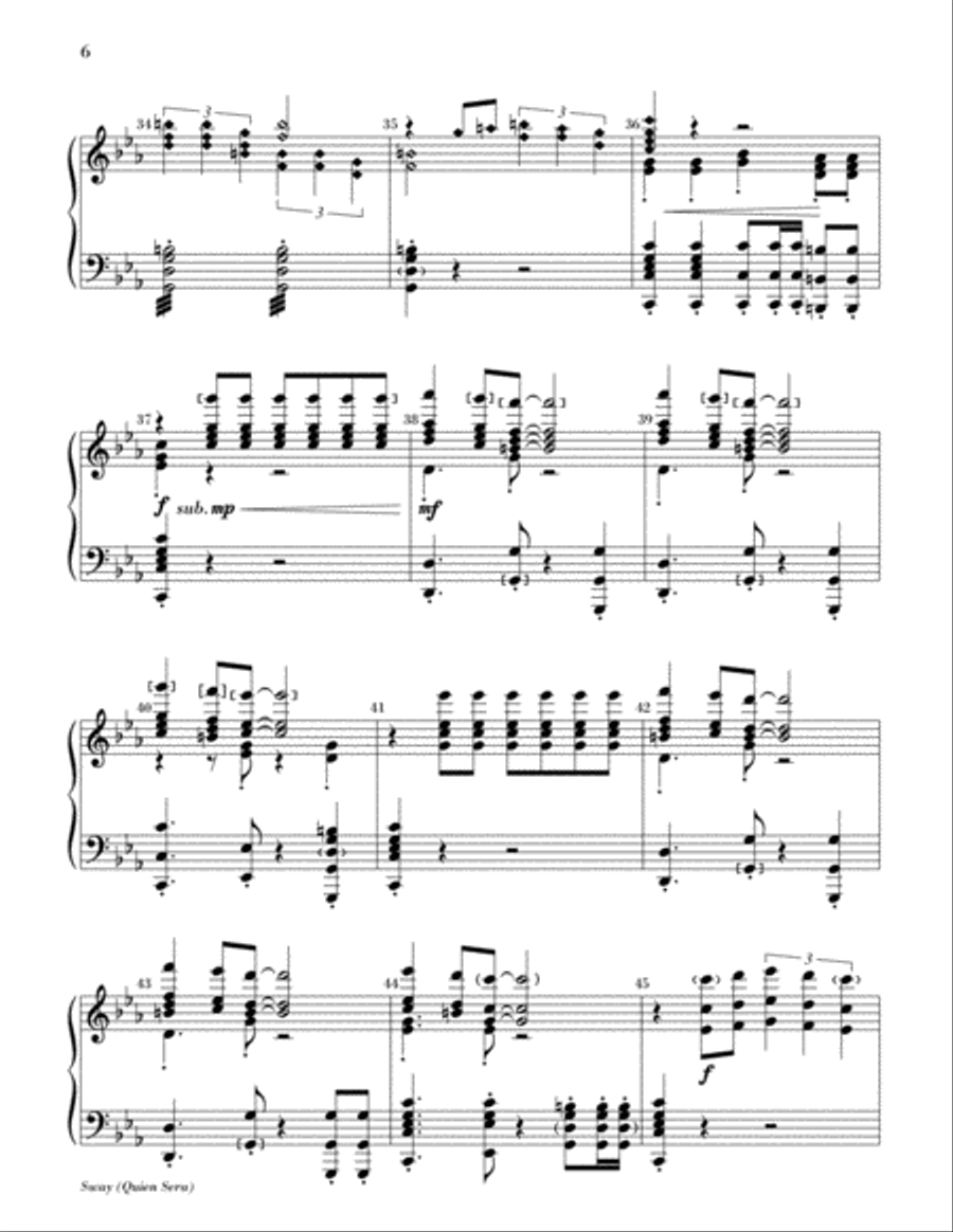 Sway (Quien Sera) Handbell Choir scores gallery preview page 5