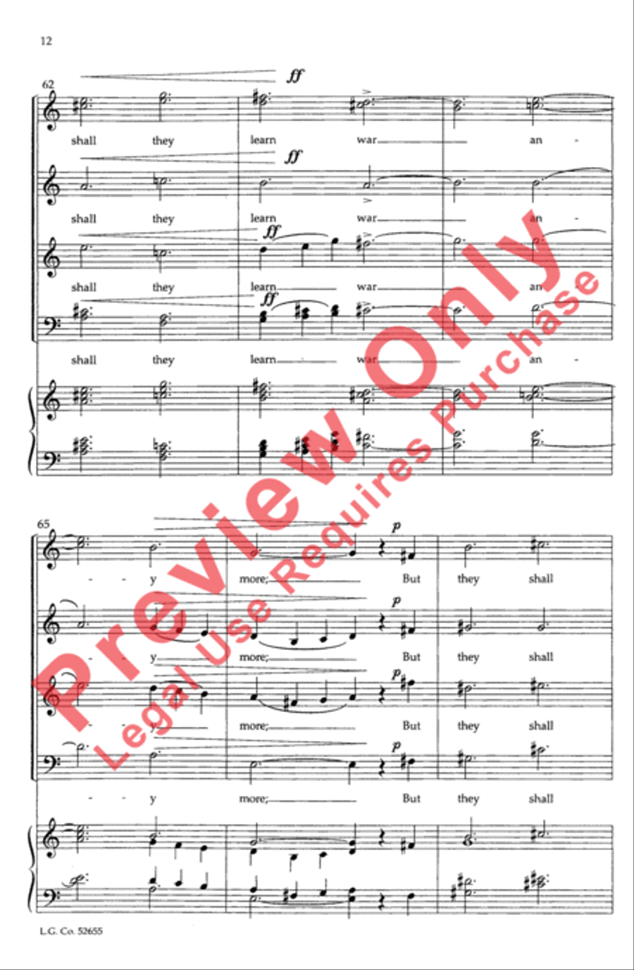 A Prophecy of Peace A Prophecy of Peace 4-Part scores gallery preview page 12