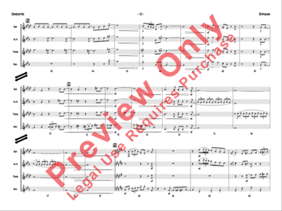 Diffusion for Sax Quartet Small Ensemble scores gallery preview page 13
