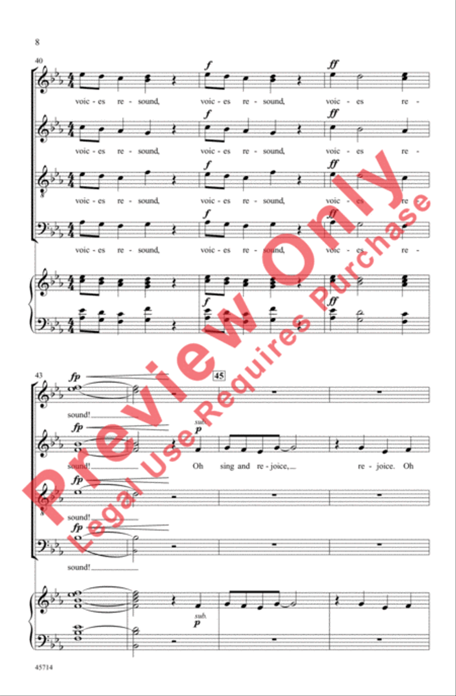 Sing and Rejoice! 4-Part scores gallery preview page 8