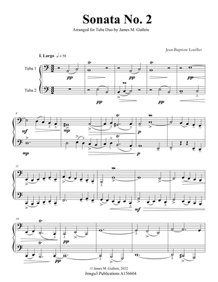 Loeillet: Sonata No. 2 for Tuba Duo