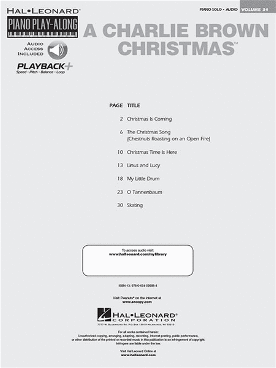 Charlie Brown Christmas Piano, Vocal, Guitar scores gallery preview page 2