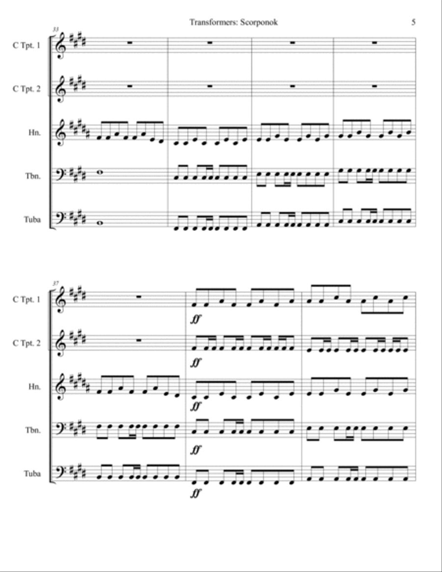 Scorponok Brass Ensemble scores gallery preview page 6