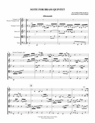 Suite in 6 Movements for Brass Quintet