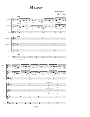 Miserere in Eb (Full Score & Parts)