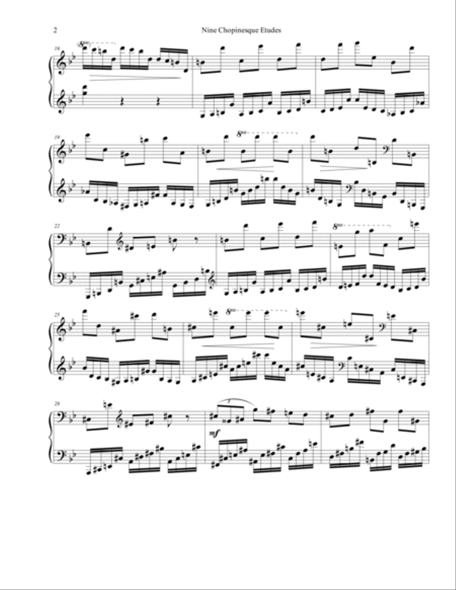 Chopinesque Etude No. 8 in B-flat Piano Method scores gallery preview page 2