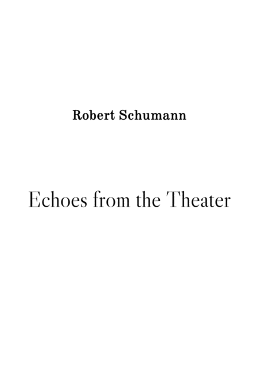 Echoes from the Theater - Op. 68 Echoes from the Theater - Op. 68 Clarinet scores gallery preview page 1