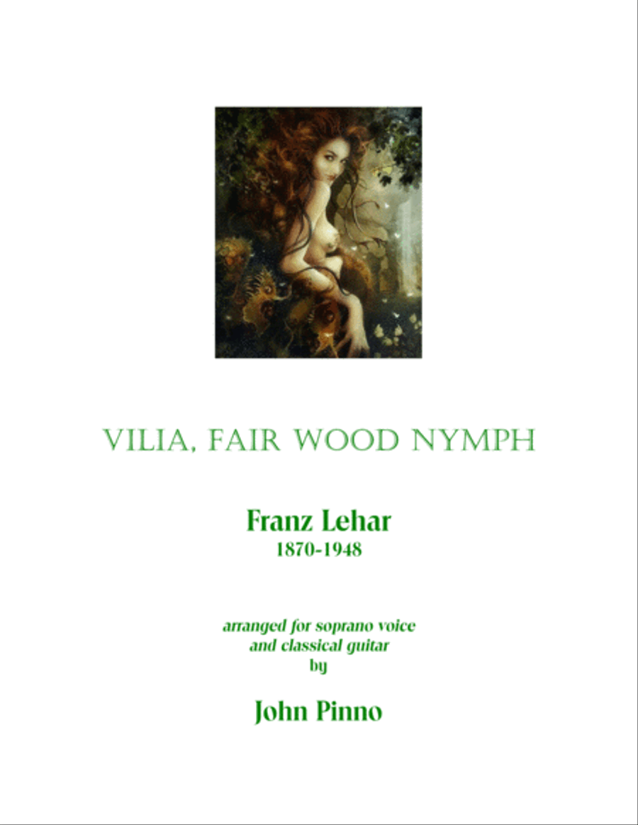 Vilia, Fair Wood Nymph (Franz Lehar) for voice and classical guitar Acoustic Guitar scores gallery preview page 1