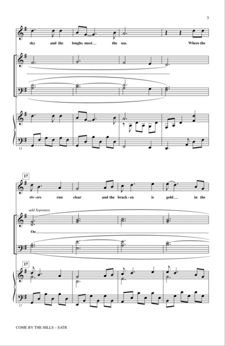 Come By The Hills (Buachaill On Eirne) 4-Part scores gallery preview page 2
