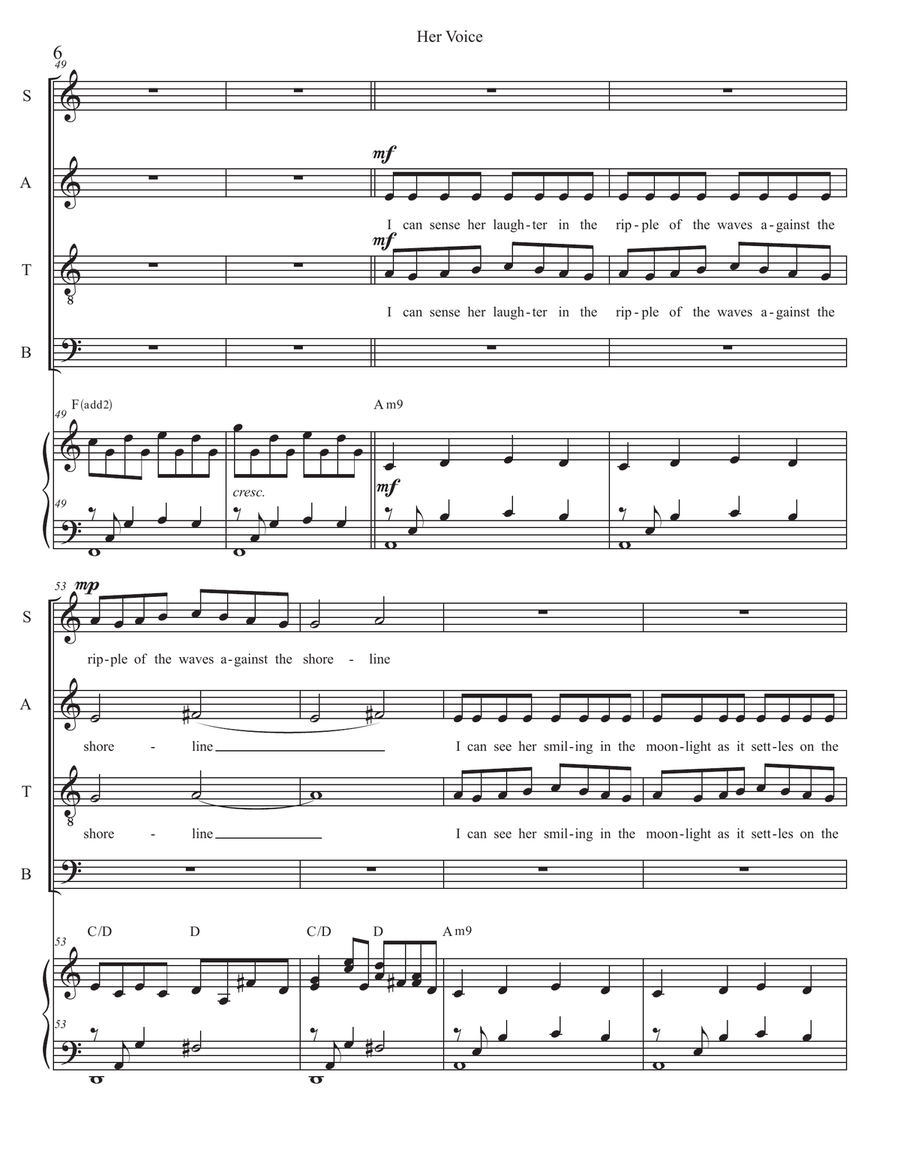 Her Voice 4-Part scores gallery preview page 6