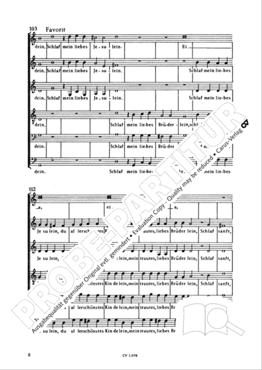 Alleluja, merk auf, mein Herz SSATBB scores gallery preview page 9