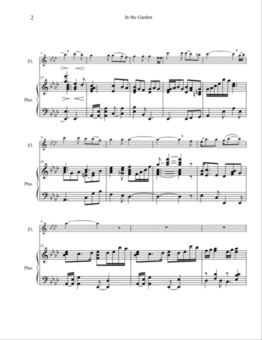 In the Garden Flute Solo scores gallery preview page 2