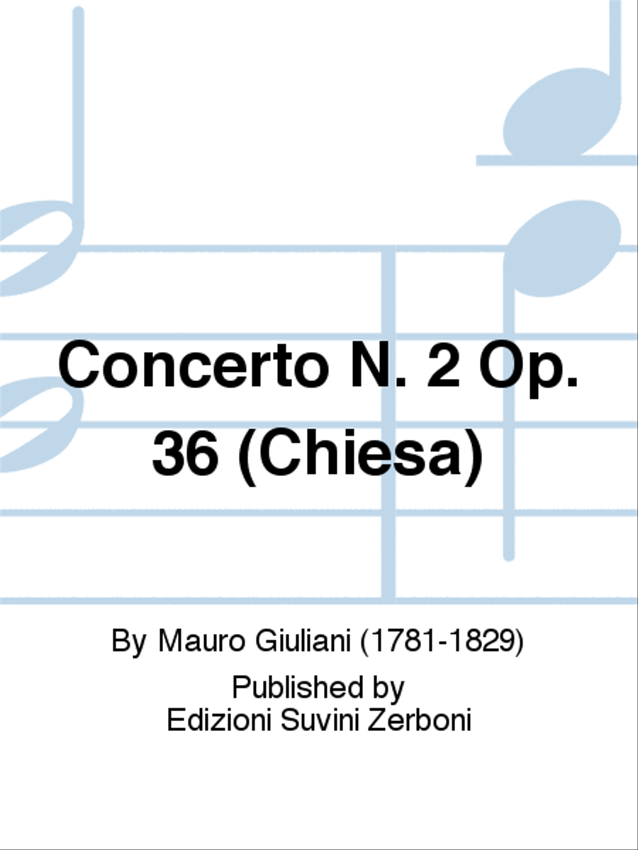 Concerto N. 2 Op. 36 (Chiesa) Classical Guitar scores gallery preview page 1