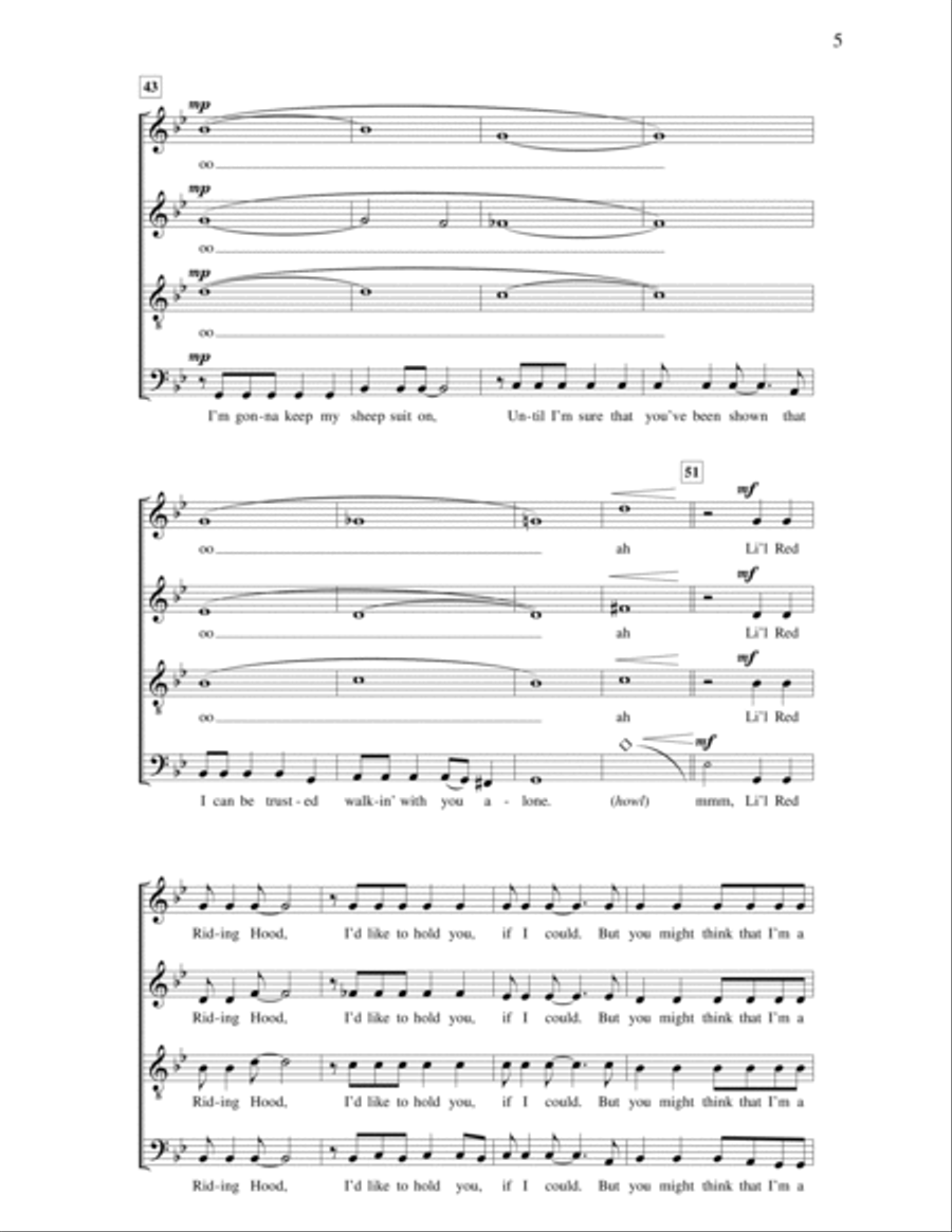 Li'l Red Riding Hood 4-Part scores gallery preview page 5