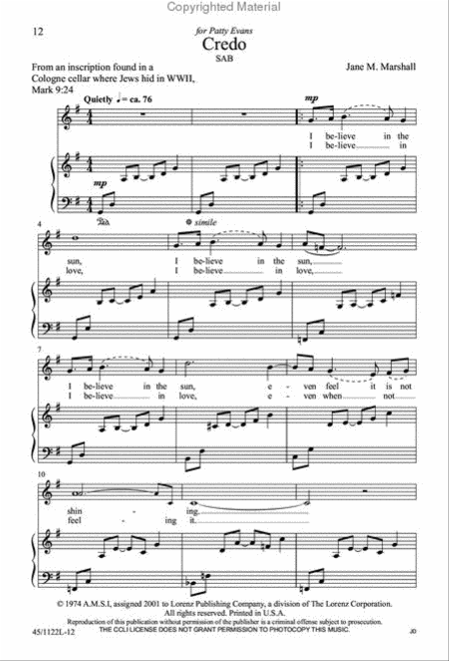 One-Rehearsal Anthems, Vol. 2 3-Part scores gallery preview page 12