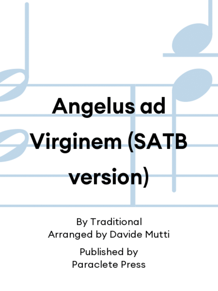 Angelus ad Virginem (SATB version) 4-Part scores gallery preview page 1