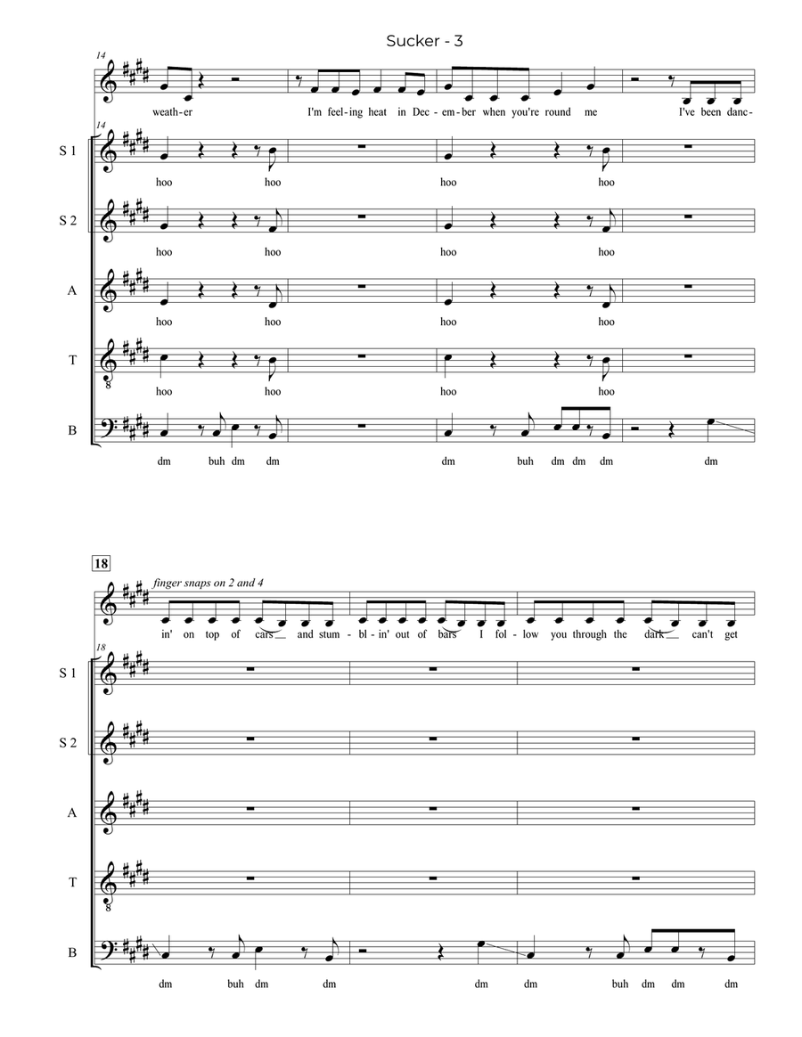 Sucker 4-Part scores gallery preview page 3
