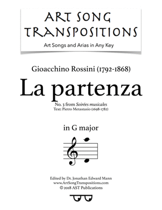 ROSSINI: La partenza (transposed to G major)