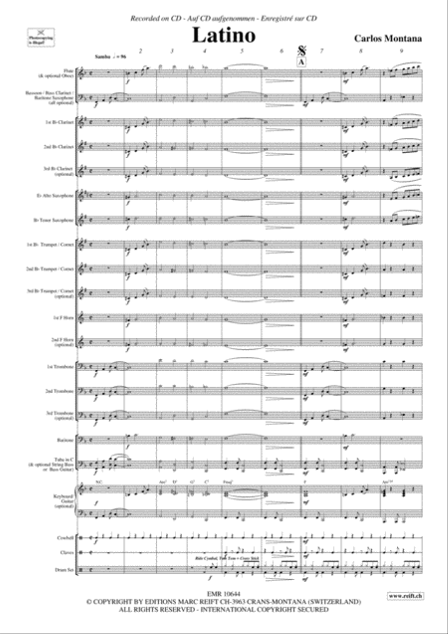 Latino Concert Band scores gallery preview page 4