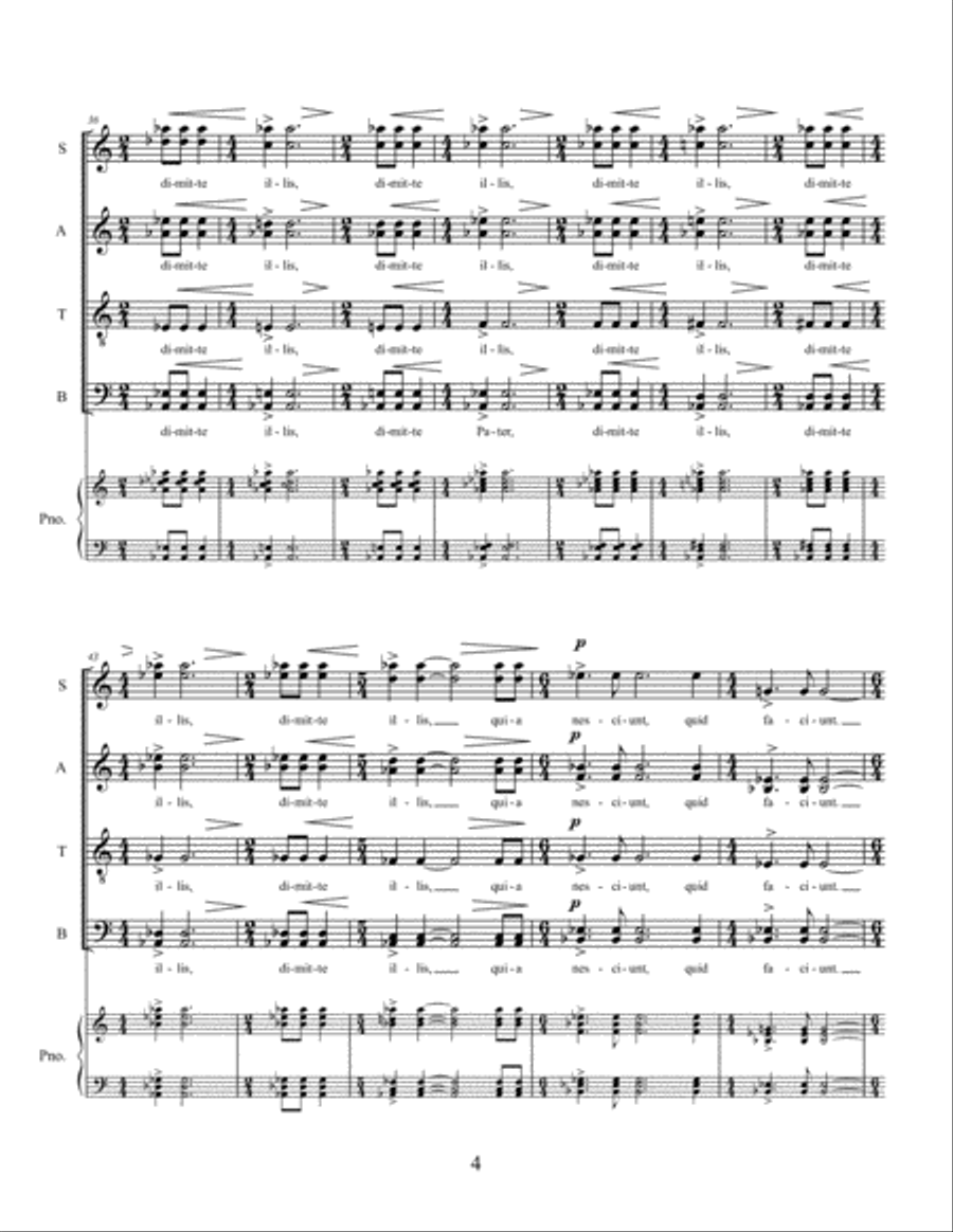 Septem Verba Christi in Cruce (2008) for SATB a cappella chorus 4-Part scores gallery preview page 6