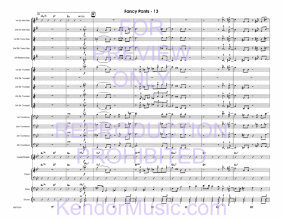 Fancy Pants (Full Score) Jazz Ensemble scores gallery preview page 14