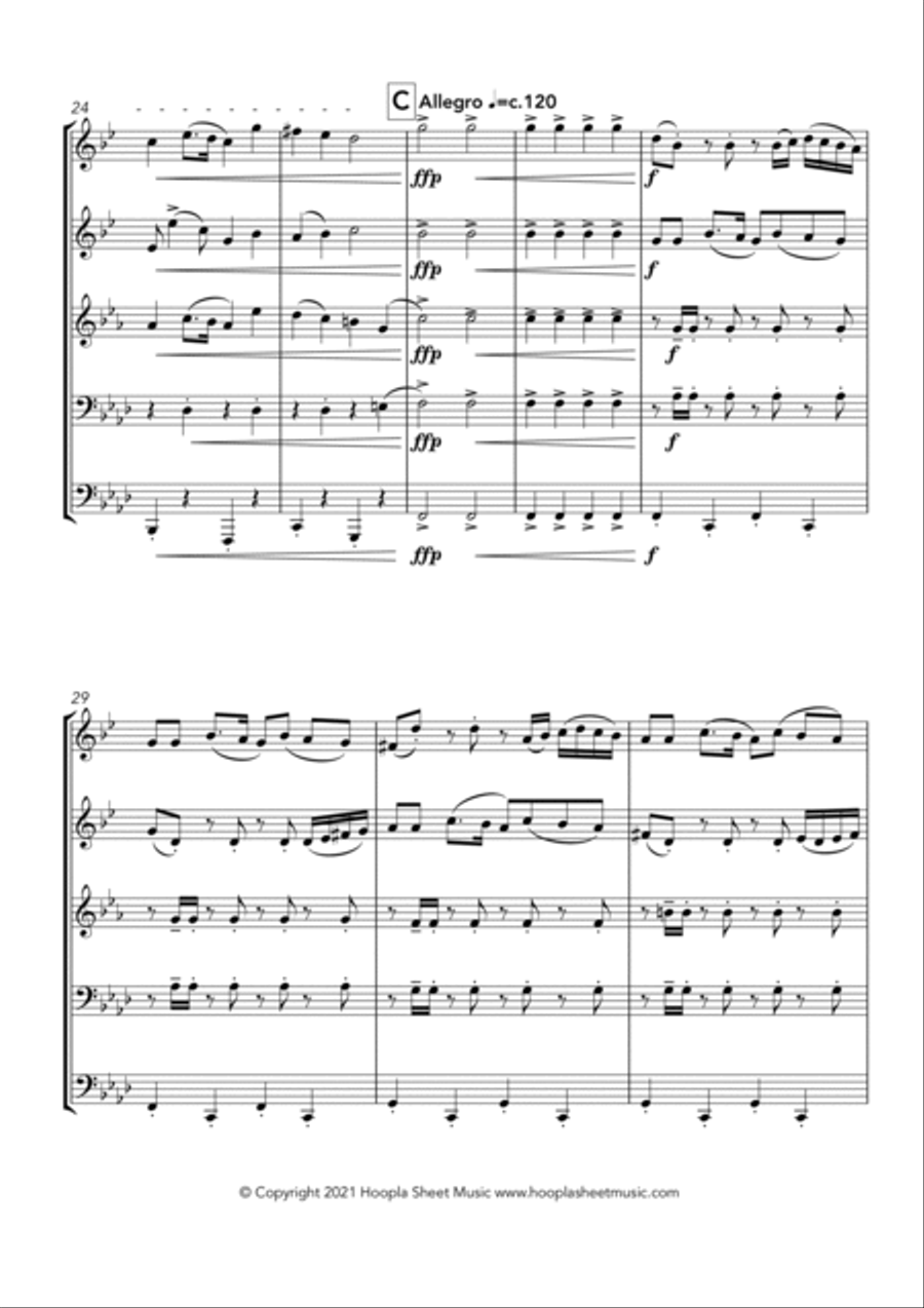 Hava Nagila Brass Ensemble scores gallery preview page 4