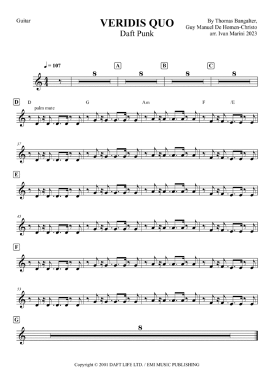 Veridis Quo Small Ensemble scores gallery preview page 6