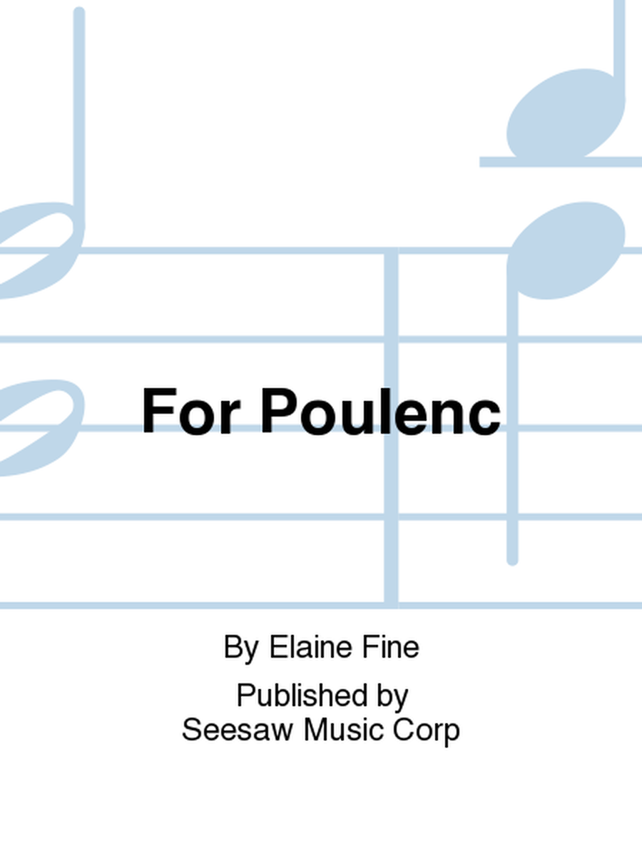 For Poulenc