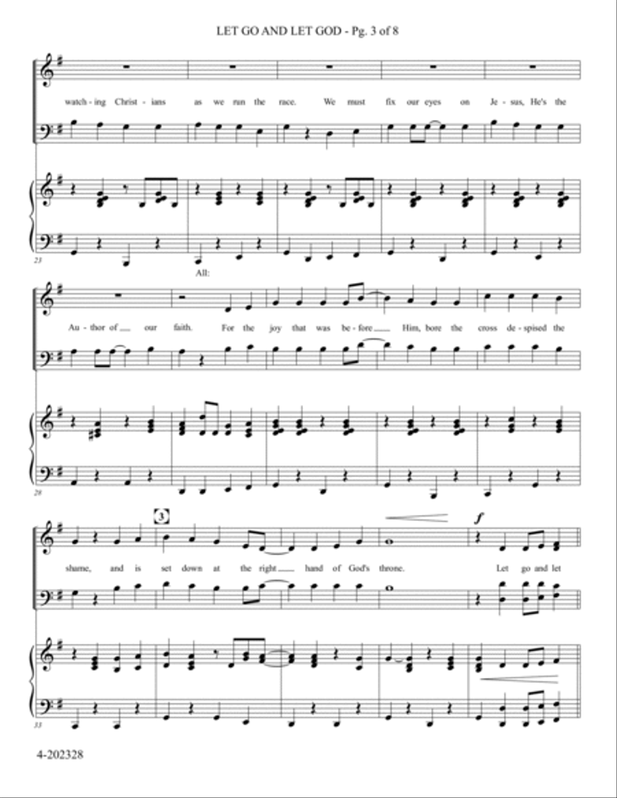 Let Go And Let God 4-Part scores gallery preview page 3