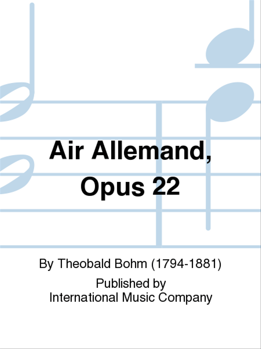 Air Allemand, Opus 22 Flute Solo scores gallery preview page 1