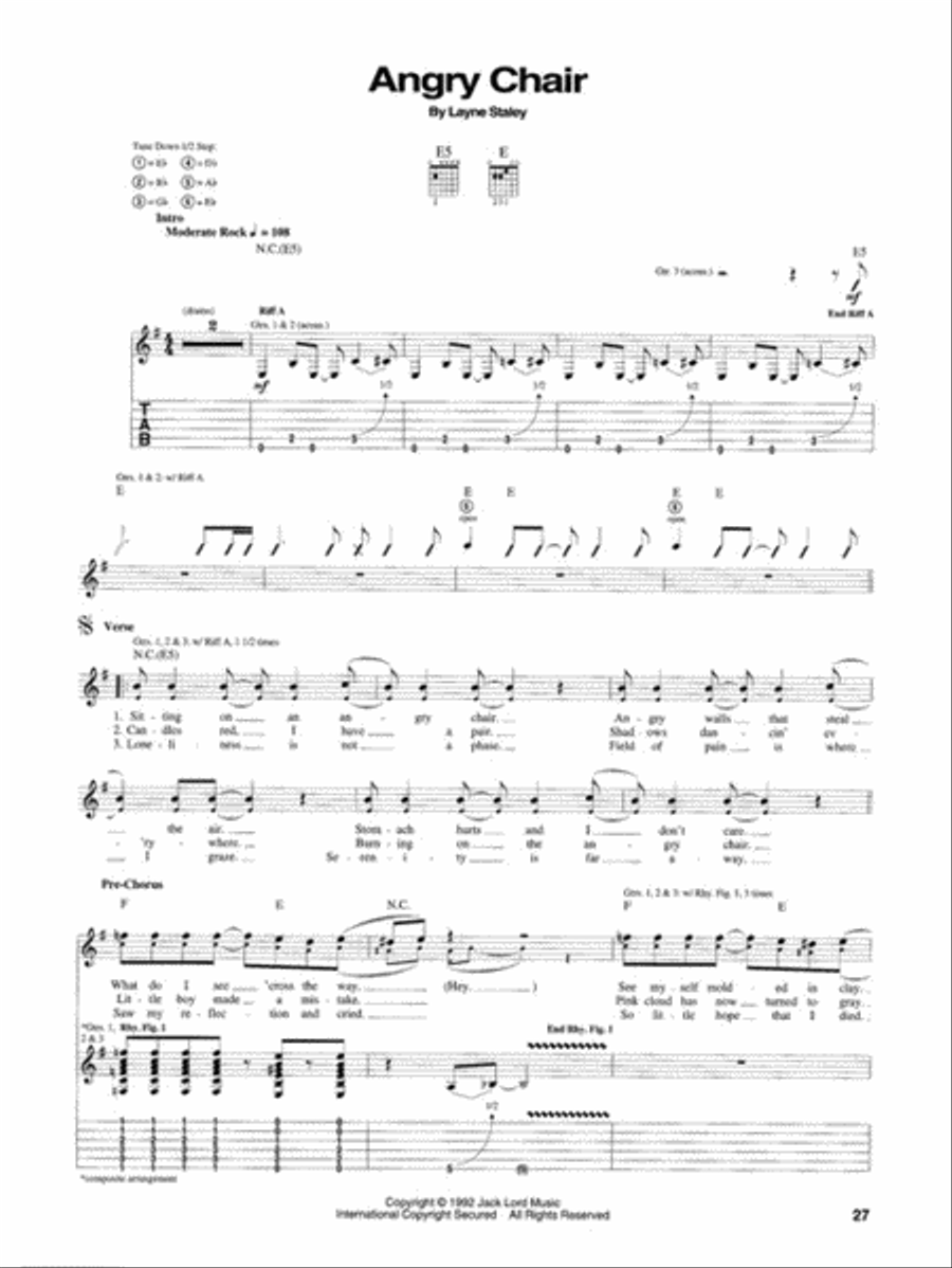 Alice in Chains – Acoustic Acoustic Guitar scores gallery preview page 5