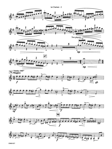 Harry Potter Symphonic Suite: 1st B-flat Clarinet
