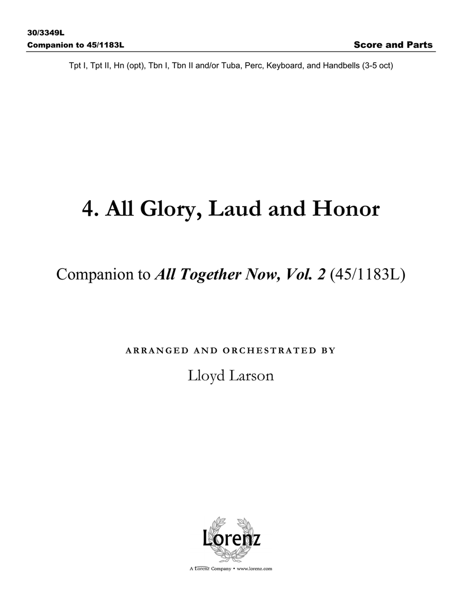 All Glory, Laud and Honor - Score and Parts