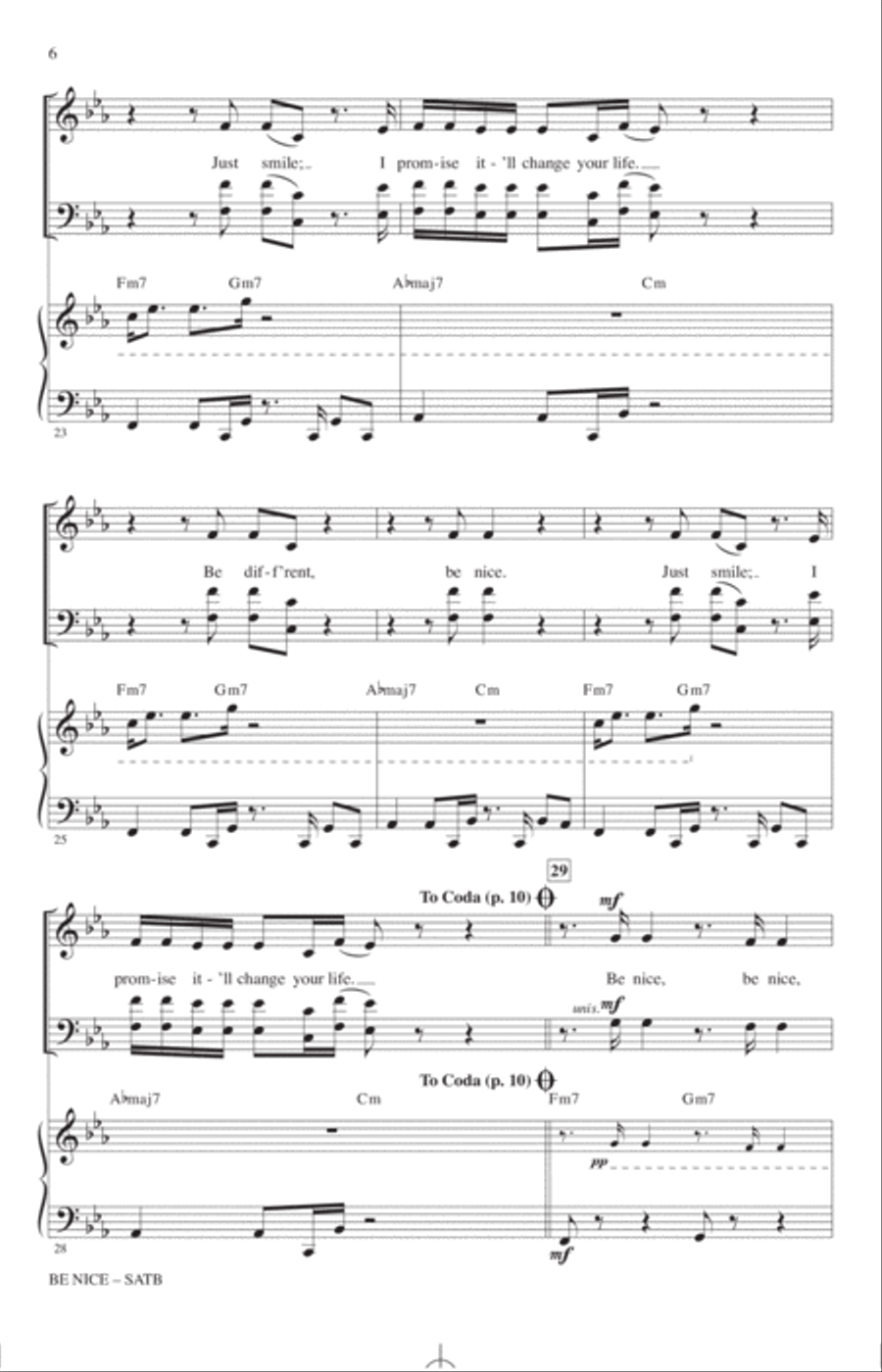 Be Nice (feat. Snoop Dogg) (arr. Alan Billingsley) 4-Part scores gallery preview page 5