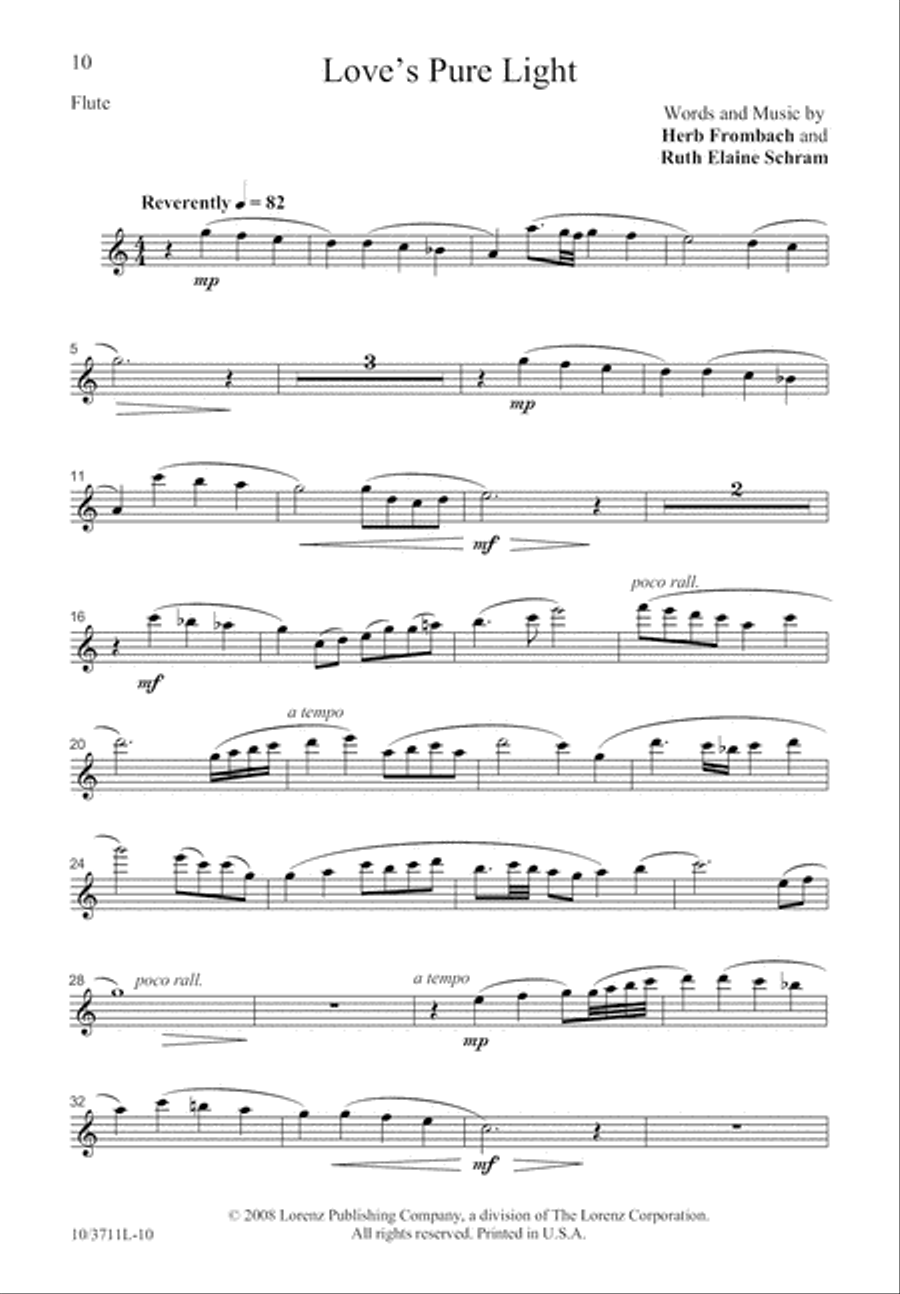 Love's Pure Light 4-Part scores gallery preview page 10