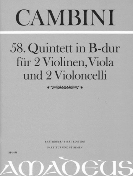 58. Quintet in Bb major