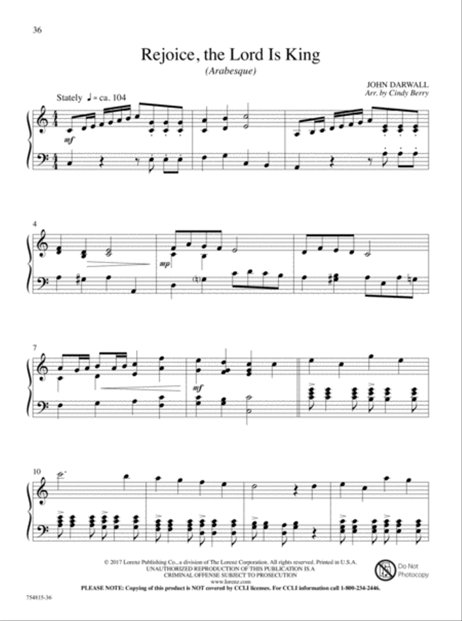 Cindy Berry: Classic Hymn Settings Piano Solo scores gallery preview page 15