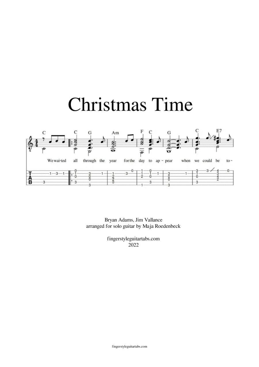 Christmas Time Electric Guitar scores gallery preview page 1