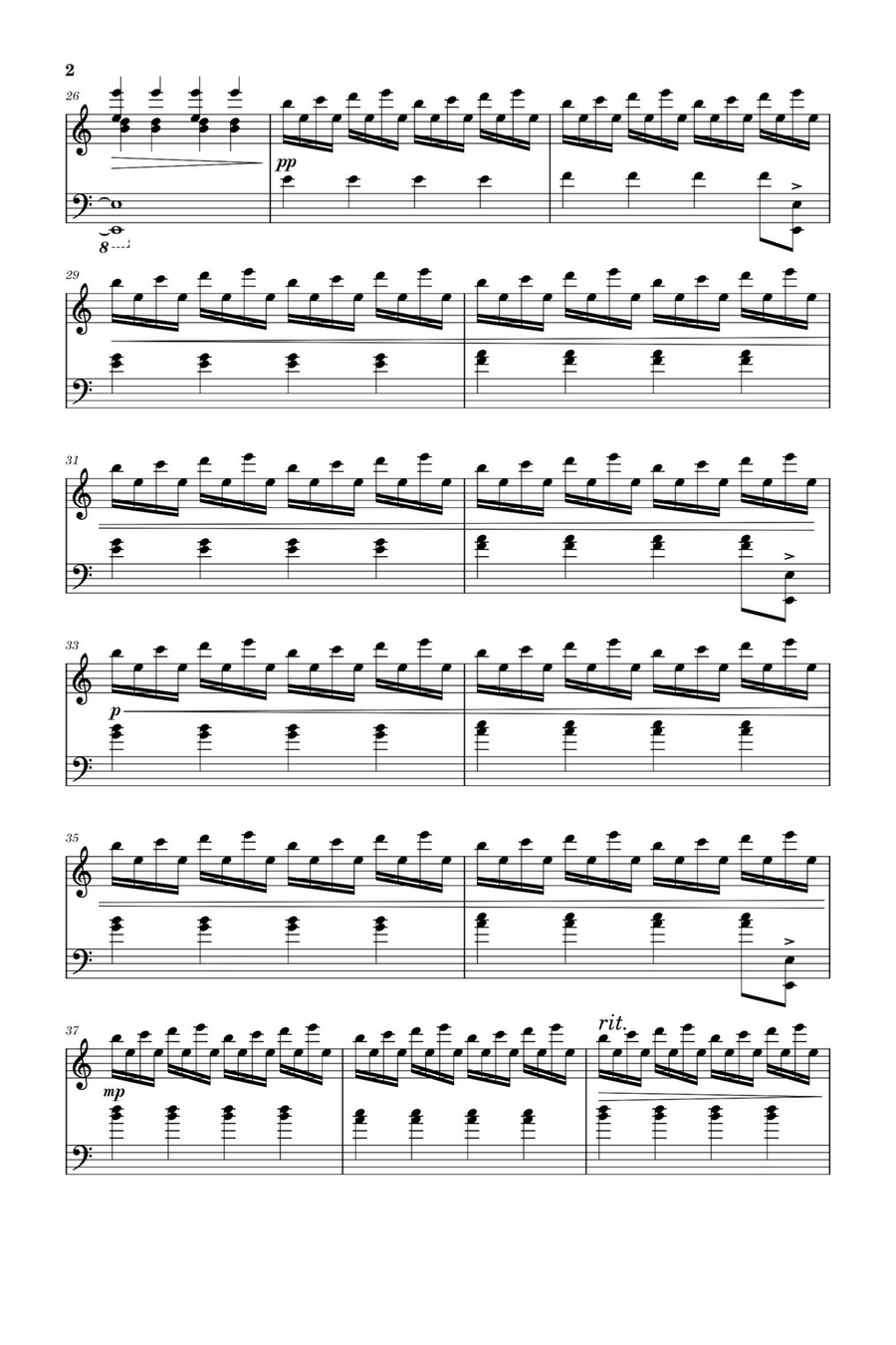 Mountains Piano Solo scores gallery preview page 2