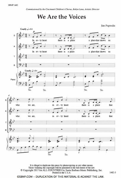 We Are the Voices - SATB Octavo
