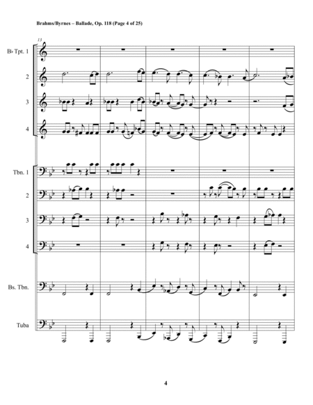 Ballade, Op. 118 (Brass Choir) image number null
