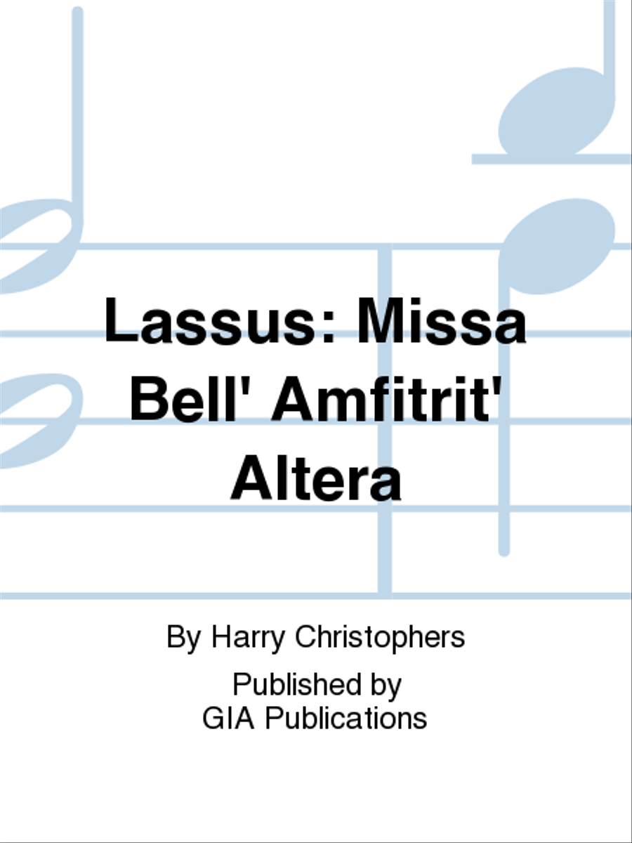 Lassus: Missa Bell' Amfitrit' Altera CD scores gallery preview page 1