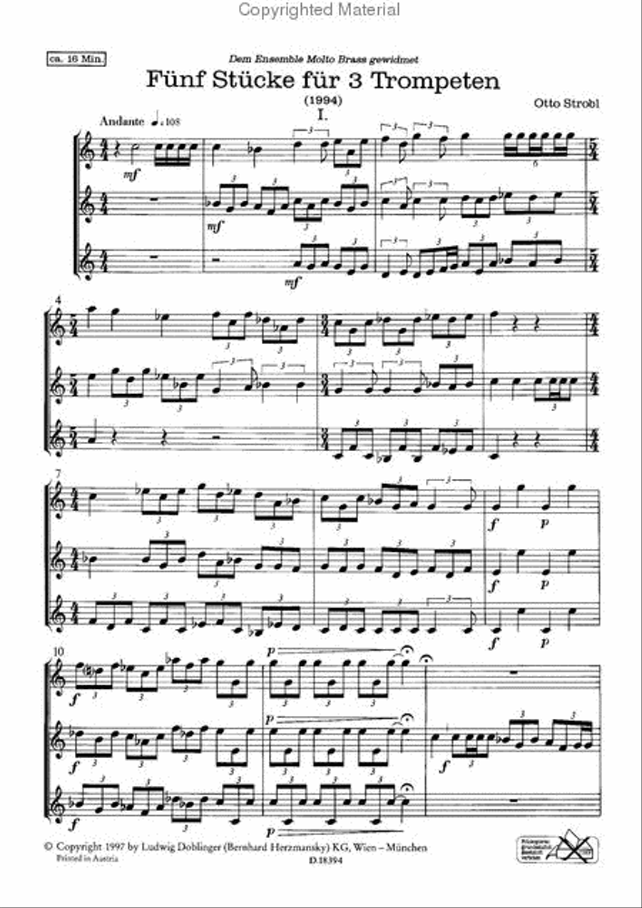 5 Stucke (1994) 5 Stucke (1994) Score and Part scores gallery preview page 2