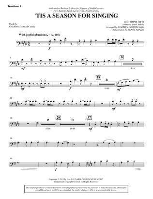 Appalachian Winter (A Cantata For Christmas) - Trombone 1