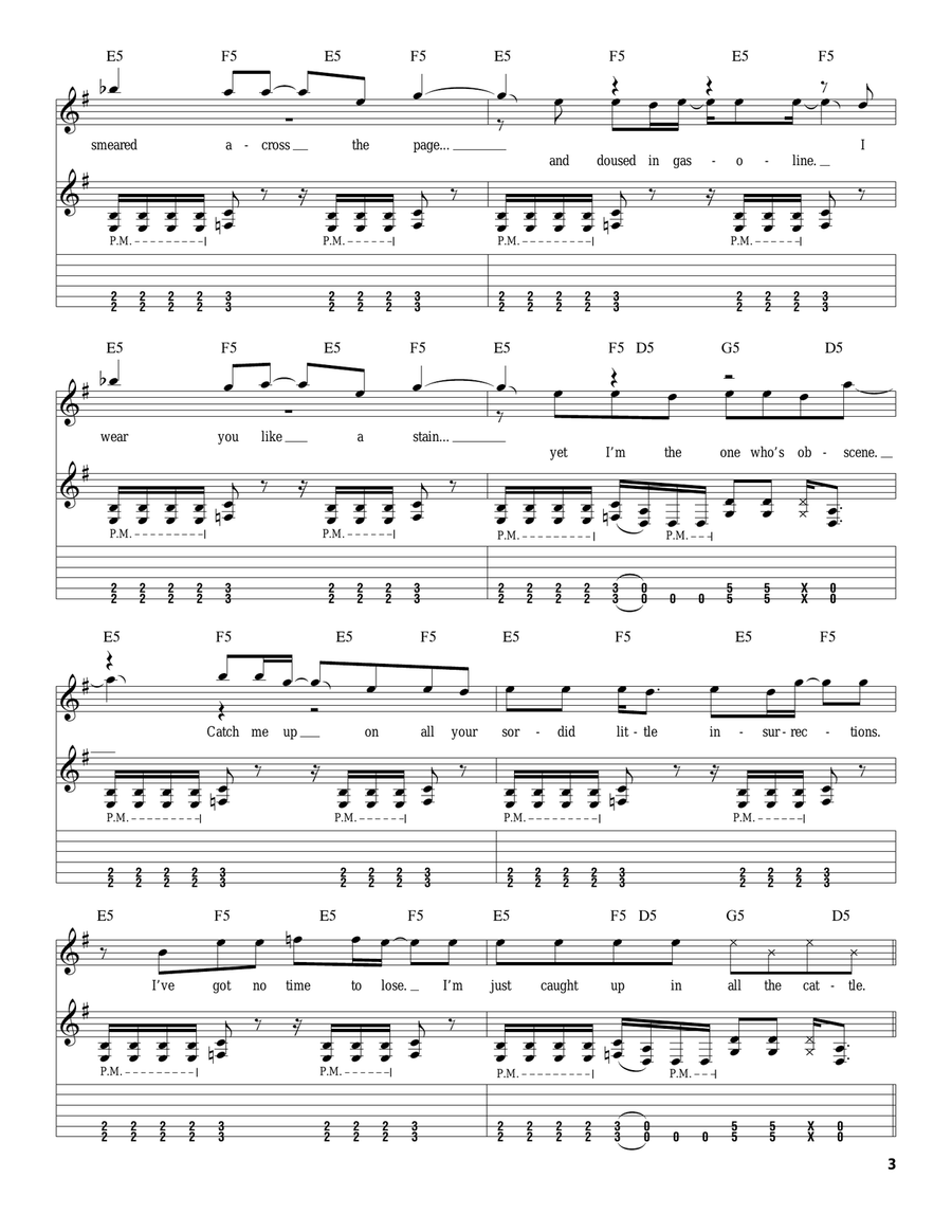 Before I Forget Electric Guitar scores gallery preview page 3