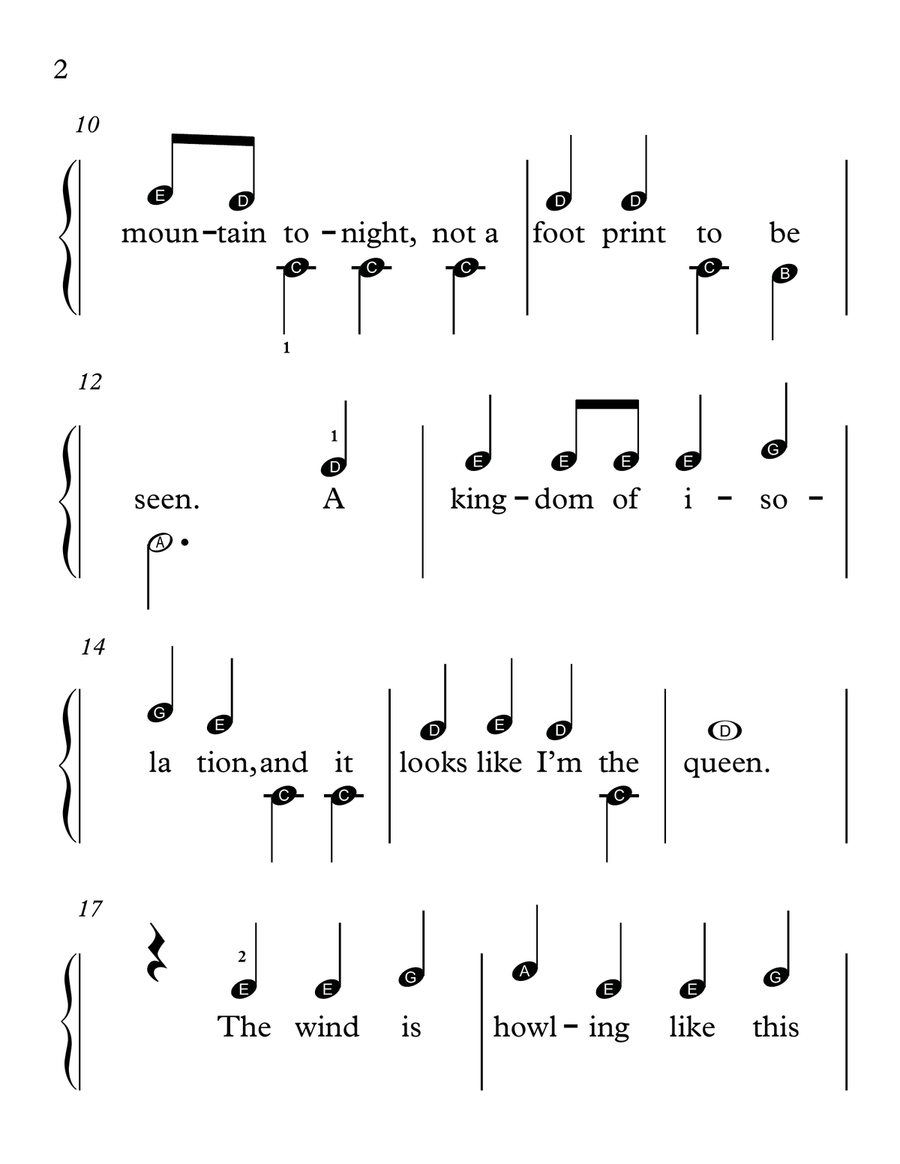 Let It Go (from Frozen) Piano, Vocal scores gallery preview page 2