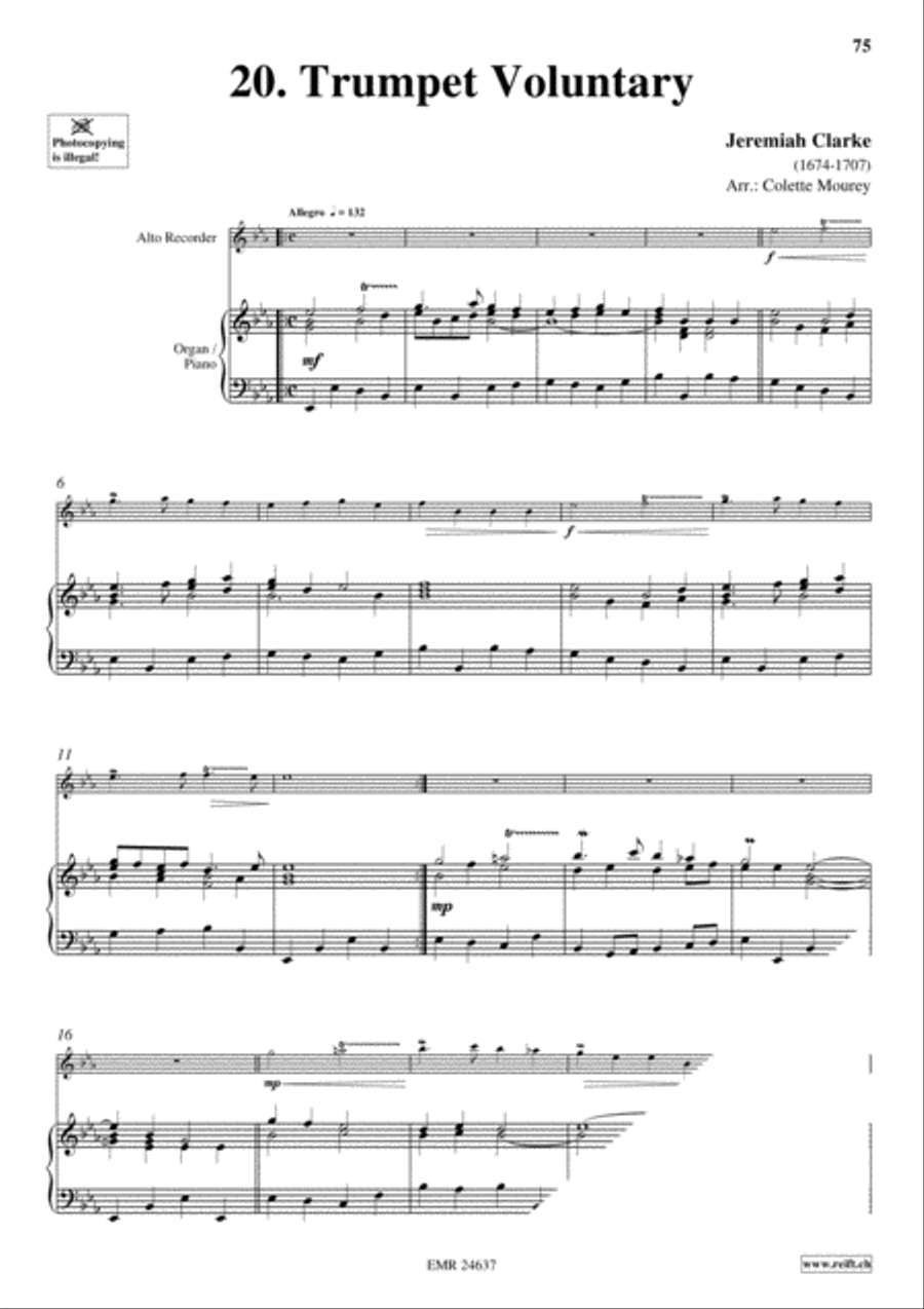 40 Greatest Baroque Hits Volume 2 Alto Recorder scores gallery preview page 22