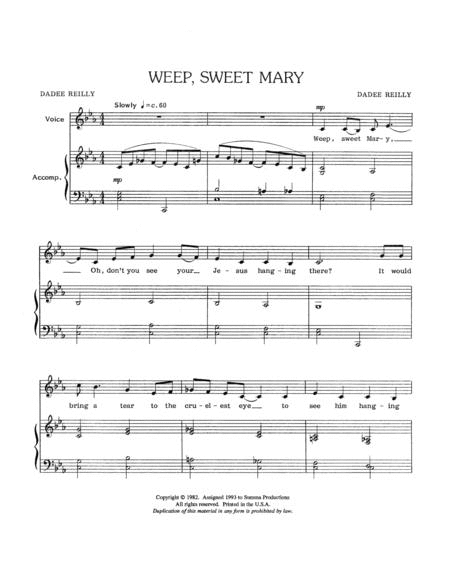 Weep, Sweet Mary