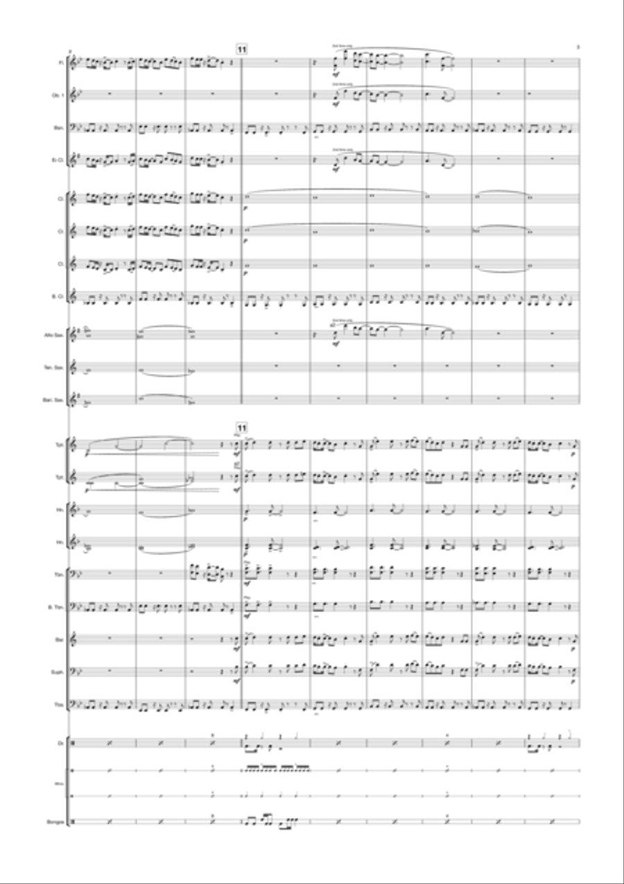 Never Gonna Not Dance Again Concert Band scores gallery preview page 3
